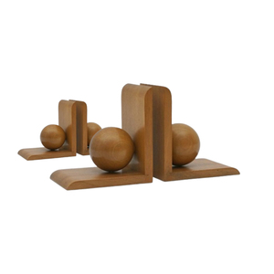 Sujetalibros de madera con logotipo personalizado OEM, estantería con detalles para niños con estilo artístico, suministro a granel para decoración del hogar - Product Image 5