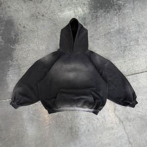 Sudaderas con capucha de algodón grueso con bordado de peso pesado para hombres, fabricantes de ropa Essentials 500 Gsm, sudaderas con capucha de gran tamaño personalizadas - Product Image 4