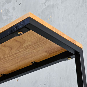 Étagère pour micro-ondes KVS68005 60x40x122cm en bois de caoutchouc massif avec structure en fer - Product Image 4