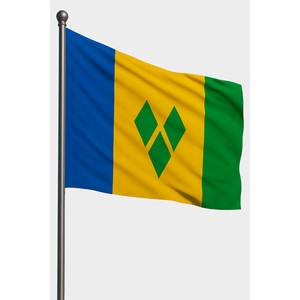 Custom Hand <b>Flags</b> <b>for</b> Saint Vincent & the Grenadines-Digital Printing Aluminum <b>Pole</b> Cotton or Plastic/Polyester Banners - Product Image 1