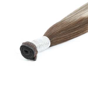 สำหรับผมต่อ Genius Weft ขนาด 8 นิ้ว เกรด 9A ผมแท้เวียดนามแบบลอนคลาย สีน้ำตาลประกายเทา บลอนด์มุก บาลายาจ - Product Image 3