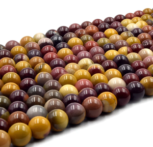 Collar de Cristal Natural, Cuentas de Jaspe Mookaite Lisas, Piedra Roja Pulida, Joyería, Hilo Suelto, Mayorista de Piedras Preciosas para Sanación - Product Image 3