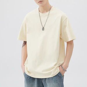 Camiseta Oversize de Lujo para Hombre, 100% Algodón Tejido, Ecológica, Transpirable, Cuello Alto, de Alta Calidad - Product Image 3