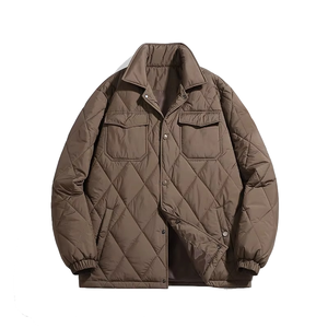 Men's Olive Green Camouflage Waterproof Windproof Thick Quilted <b>Long</b> Front Pockets Stand Collar <b>Hooded</b> Casual Winter <b>Jacket</b> - Product Image 3