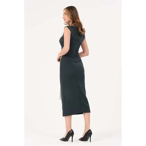 DANS Women's <b>Emerald</b> Green Casual Fashion <b>Dress</b> with Comfortable Fit, Available in Sizes 38-42, Stylish and Versatile - Product Image 3