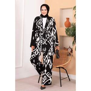 Hijab Estampado Viscosa Conjunto 2 Piezas Negro - Product Image 5