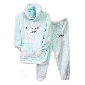 Fabrication de vêtements unisexe copmany fournissant des survêtements en fourrure unisexe super lisse sherpa tissu jogging costumes en fausse fourrure - Product Image 1