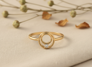 Anillo Vintage de Oro de 14k con Diamante Creado en Laboratorio, Corte Brillante Redondo, Joyería para Mujer, Anillo de Compromiso, Boda, Aniversario, Banda Personalizada OEM ODM - Product Image 5