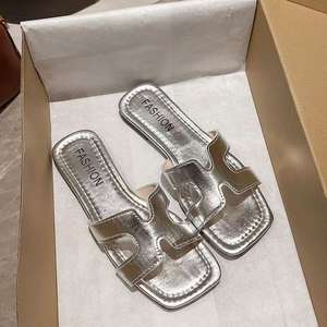 Chaussures de plage décontractées plates pour femmes, tendance, écologiques, respirantes, durables, en maille, à bout ouvert, à semelle souple, pour le printemps et l'automne - Product Image 3