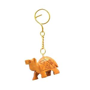 Artisanat promotionnel Souvenir plaine Logo blanc bois de hêtre pendentif bijoux porte-clés porte-clés avec porte-clés - Product Image 2