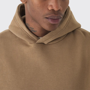 2025 OEM Winter Fashion Casual Plain Dyed Heavyweight Custom Logo 100% Cotton Comfortable Men's Hoodies - Product Image 2