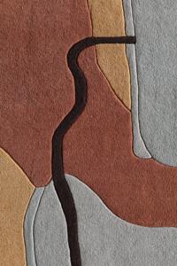 Ensemble de tapis décoratifs d'intérieur modernes en laine de Nouvelle-Zélande faits à la main, géométriques abstraits, à poils longs, épais, en latex, faits à la main - Product Image 3