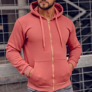 Sweat à capuche épais et chaud pour homme, uni, avec poche zippée, coupe ample, en molleton bouclette, style sport décontracté - Product Image 4