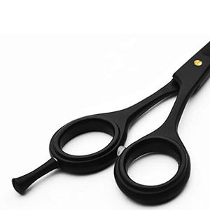 Salon de beauté ciseaux amincissants couleur noire enduit réglable repose-doigt en acier inoxydable coiffeur ciseaux amincissants - Product Image 3
