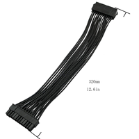 Cable de extensión ATX, placa base ATX 24 pines macho a 24 pines hembra Cable de extensión de fuente de alimentación para PC interna PSU Power
