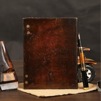 Diario de Cuero Hocus Pocus Chucky, Cuaderno Vintage Marrón sin Líneas, Inspirado en Evil Dead, Diario Gótico, Regalo de Terror para Halloween