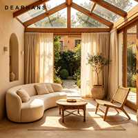 Kit de véranda préfabriquée en panneaux, sans condensation, avec toit Skillion en aluminium haute résistance pour villa et jardin, échantillon disponible