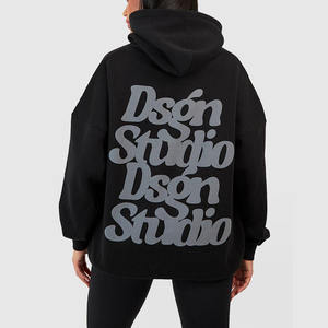 Sweat-shirt tendance en toile unie pour femme, respirant, séchage rapide, coupe oversize, idéal automne-hiver, personnalisation acceptée - Product Image 3