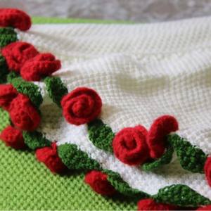 Châle en tricot à <span class=keywords><strong>la</strong></span> main, motif muguet, pour bouquet - É<span class=keywords><strong>l</strong></span>égant foulard floral - Product Image 5