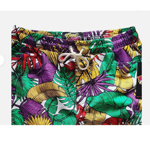 Shorts de plage décontractés pour hommes, tendance estivale, imprimés, amples, de marque, mode estivale, séchage rapide, respirant, tissu tissé, logo à la taille - Product Image 3