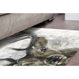 Tapis imprimé cerf abstrait, paillasson, design animal mignon pour chambre à coucher, ferme, cuisine, avec tapis moelleux à poils - Product Image 2