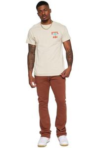 Pantalones Deportivos Personalizados de Cintura Alta Elástica, Corte Recto, Estilo Bootcut, Lavado Ácido, con Cristales, 100% Algodón Canvas para Hombre - Product Image 5