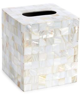 Premium Square Wood and Mother of Pearl Tissue <b>Paper</b> Holder Classic MOP Work Napkin <b>Box</b> Table Top Home Decor by AALIYAN IMPEX - Product Image 3
