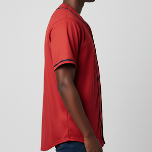 Camiseta de Béisbol Corta Deportiva para Hombre, Venta al Por Mayor 2025, Diseño Personalizado por Sublimación, Impresa, 100% Poliéster - Product Image 5