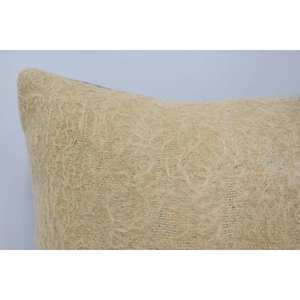 Antique 16x36 Inch Beige Wool <b>Pillow</b> Woven and Tufted with Vintage Print Square Shape Luxury <b>Decorative</b> <b>Pillow</b> for Home Use - Product Image 2