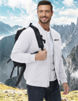 Veste bomber longue et fine pour homme SAVOW FIGHT WEAR, coupe-vent d'hiver, en toile légère, en laine/viscose, avec fermeture éclair et rabat anti-tempête