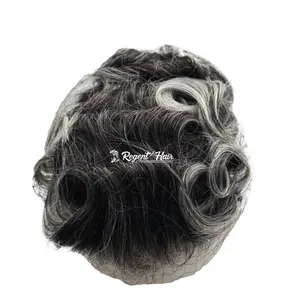 थोक सस्ते दर टौपी मानव बाल एफ्रो अनुकूलित डिजाइन पुरुषों के बाल टुकड़े सिलिकॉन पु मानव बाल टौपी से निर्यात बी. डी.