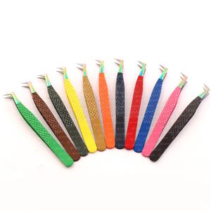 High Quality Japanese Stainless Steel <b>Eyelash</b> Tweezers Personalized Beauty Tools Wholesale <b>Eyelash</b> Fiber <b>Applicator</b> - Product Image 5