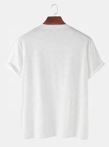 High Quality Customizable Men's T-Shirts Unisex Cotton-Polyester Blend Solid Color Wholesale Logo Printing <b>Tshirt</b> in Pakistan - Product Image 3