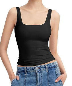 Camisetas de mujer OEM de alta calidad al por mayor camisetas sin mangas para gimnasio ropa de calle personalizada y ropa de entrenamiento transpirable de proveedor BD - Product Image 6