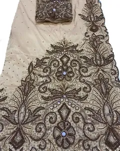 Alta demanda tela bordada DIY hecho a mano somalí George Wrapper para mujer vestido de boda a la venta - Product Image 2