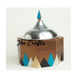 Nouveau design de plat de riz en métal ensemble de service de 2 tailles différentes vaisselle de fête de mariage classique - Product Image 2