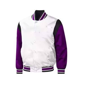 Hombres 2025 Trending Sports Fashion Collage OEM Patch Custom Lettermen Bomber Jacket - Product Image 1
