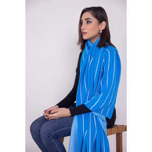 Chal Largo de Poliéster con Rayas Jacquard para Mujer W-AP-22-324770 - Accesorio Elegante y con Estilo - Product Image 5