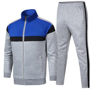 Ropa informal para hombre Conjunto de chándal de invierno Sudadera con capucha y pantalones de chándal personalizados con cremallera estampada Material polar - Product Image 3