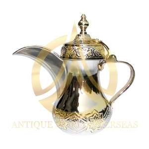 Tapa de tetera Dallah de Metal árabe, diseñador hecho a mano, latón, acero, Color personalizado, Hotel, restaurante, mesa, café, servicio de té - Product Image 5