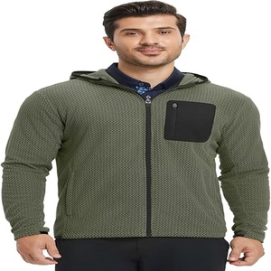 เสื้อฮู้ดกอล์ฟแขนยาวแฟชั่นสำหรับผู้ชาย ย้อมสีตามสั่ง มีกระเป๋าเสื้อแบบดึง ผ้าถัก ปิดด้วยซิป มีไซส์พลัส - Product Image 6