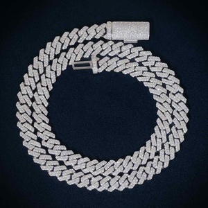 Ensemble Chaîne et Bracelet en Or 14K, Maille Cubaine 8MM VVS avec Forme Couronne, Cadeau - Product Image 2