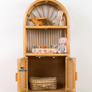 Nouvelle arrivée durable armoire en rotin naturel fait à la main ensemble de meubles pour enfants du Vietnam usine saine pour les enfants - Product Image 2