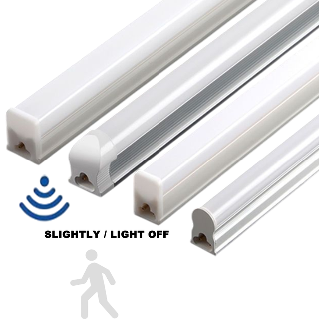 LED T8 Tube Light 10W Motion Sensor Radar IP65 2ft Fully Bright Slightly Bright PF0.9 No Flicker Indoor Energy Saver