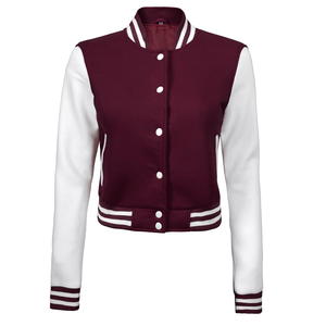 Chaqueta Universitaria Ligera para Mujer, Diseño Personalizado OEM, Piel de Oveja y Algodón, Logotipo Personalizado, Reversible, Venta al Por Mayor 2026 - Product Image 1