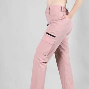 Pantalon cargo taille haute, pantalon utilitaire fonctionnel avec coupe ample et poches polyvalentes pour le style de vie actif des femmes - Product Image 1