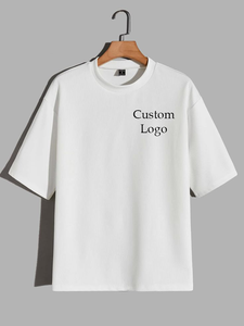 Custom Logo 100% Cotton Heavy <b>Weight</b> T-shirts Tee Shirt Women Thick Cotton Oversized <b>Blank</b> Crew Neck Tee OEM/ODM - Product Image 2