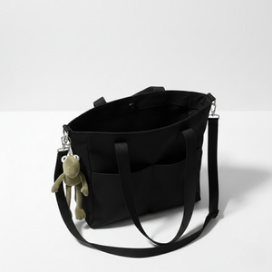 Sac fourre-tout tendance en tissu Oxford Jade, léger, résistant à l'eau, à fermeture ouverte, couleur unie, avec broderie lettre, idéal pour l'été et l'automne - Product Image 3