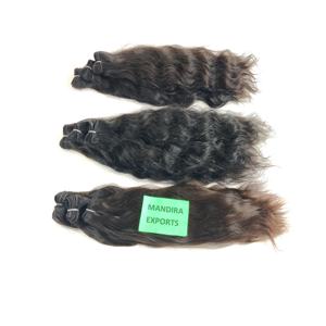 100% Extensions de cheveux humains de Temple indien vierge non transformés pas cher ondulé noir cuticule alignée faisceaux lâche vague profonde naturel - Product Image 5