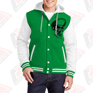 Veste d'université chaude et élégante pour hommes, capuche 100% coton, polaire brodée, imprimée numériquement, teinte unie, hiver, délavé à la pierre, personnalisée - Product Image 4